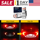 AUXITO 3157 CANBUS Red LED Strobe Flashing Blinking Brake Tail Light Bulbs EO A (For: 2000 Honda Accord)