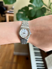 Vintage Omega Seamaster Quartz 1380 Women's Silver Wristwatch