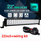 22Inch 1200W LED Light Bar Combo Spot Flood Truck Offroad With Wiring Kits 22''