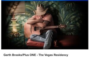 Garth Brooks/Plus ONE - Las Vegas - One Ticket. Sunday 4/28/2024. SEC 406  Row K