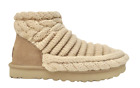 New Ugg Classic Mini Chunky Knit Short Cardy Natural Beige Womens Sweater Boot