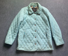 Women’s Coach Teal Diamond Quilted Puffer Coat Jacket Size  M