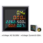 3Pcs LCD AC Voltmeter Ammeter Wattmeter Power Energy Frequency Meter Montior