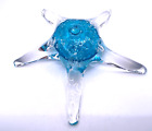 Hand blown art glass Starfish shaped inkwell or vase Signed and dated on bottom