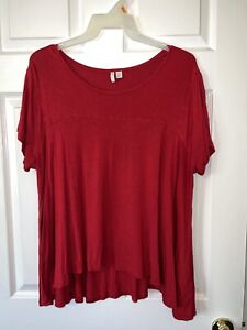 Cato Red Scoop Neck Top Size 22/24