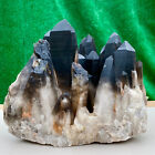 39.9LB Natural Beautiful Black Quartz Crystal Cluster Mineral Specimen Rare