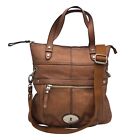 Fossil Maddox Large Foldover Convertible Shoulder Bag Crossbody Bag Leather