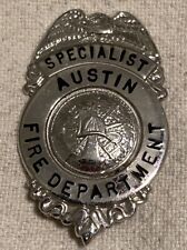 Vtg Obsolete Fire Department Specialist Austin Medal Pin Badge