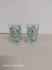 VTG MID CENTURY TAYLOR SMITH EVER YOURS BOUTONNIERE JUICE GLASSES-3 3/4
