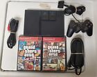 Sony Playstation PS2 Slim Console with controller + 2 GTA Games + 2 Memory Cards