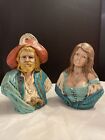 Vintage Holland Mold Pirate Gypsy Ceramic Bust Figures 12