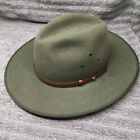 Akubra Coober Pedy Hat Size 58 US 7 1/4 Green Pure Fur Felt Made In Australia