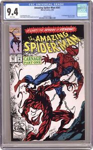 Amazing Spider-Man #361 1st Printing CGC 9.4 1992 4082910008 1st Carnage