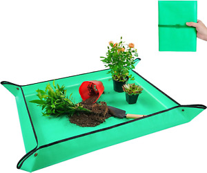 Large Potting Mat for Indoor Plants Transplanting Portable Gardening Tray Repott