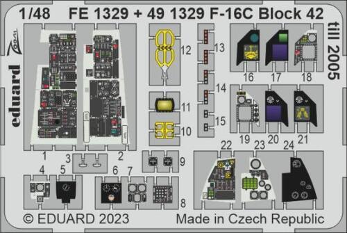 Eduard 1/48 F-16C Block 42 till 2005 Cockpit (Kinetic) FE1329
