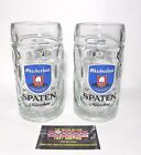 Spaten Oktoberfest Munchen Germany Dimpled Beer Glass Mugs 0.5L Set of (2) New!