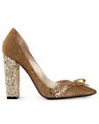 N*21 Women’s Pumps Heels Shoes Prom Formal Flash Glitter Size 37.5 US Sz 7.5 /8