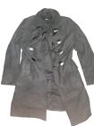 GAP BLACK TRENCH COAT SIZE XS LONG SLEEVE COLLARED KNEE LENGTH WOMAN