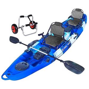 Tandem Fishing Angler Kayak | 2 or 3 Person | 12.5&#8217; sit on top | 550lbs Ca