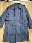 DSCP Trench Coat Men's 42R Defender Collection All Weather Coat Lined Navy Blue