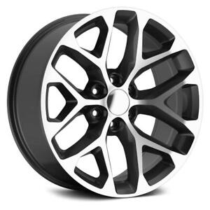 26 inch 26x10 OE Performance 176 BLACK MACHINED wheels rims 6x5.5 6x139.7 +24