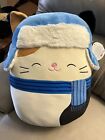 Squishmallow Cam The Cat 16 Inch with Trapper Hat Salinger NEW w Tags SHIPS FREE