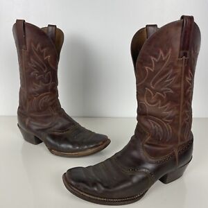 Ariat Mens Legend Brown Leather Boots Size 13 Pull On Cowboy Western 35709 EUC
