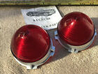 NEW REPLACEMENT PAIR 1953 CHEVROLET BEL AIR 150 / 210 ROUND TAIL LIGHT LENS ! (For: 1953 Chevrolet)