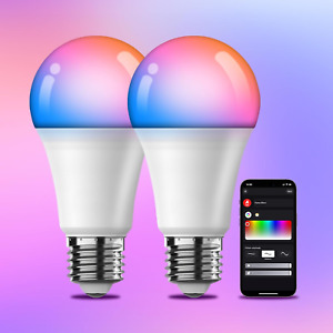 Wifi Smart LED light Bulb 9W RGBW Color Changing Dimmable for Alexa/Google