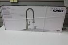 New Kohler Ealing Pro R28702-SD-VS Single-Handle Stainless Kitchen Sink Faucet