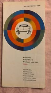1964 1965 Porsche 356C 356 C Color Chart Brochure Paint Sample Catalog