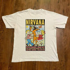 NIRVANA 90's Vintage Concert Tour White T-Shirt for Music Fans