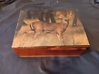 Vintage handmade chest Style  Jewelry or Change box- Deer theme from Colorado