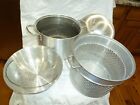 Vintage Leyse 4-piece Stock Pot, Colander, Strainer Insert and Lid with Venting
