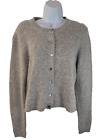 Women's, Silk Cardigan Sweater, Grey Heather, Size L