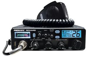President Richard 10 Meter Amateur Ham Radio Transceiver AM/FM/PA 12v 7 Color...