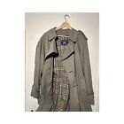 beautiful green mens burberry trench coat 38 s - w/wool lining for winter