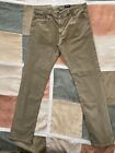 AG the tellis in sulfur shady moss sueded stretch sateen pants 36 x 34 mens NEW