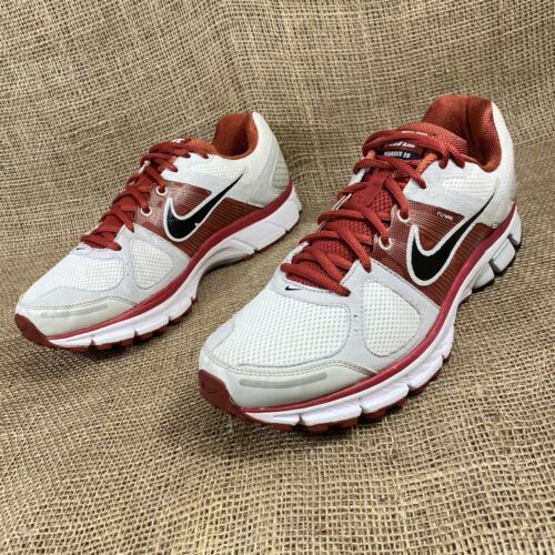 Nike Air Running Shoes Pegasus Jogging White  Crimson Men's Size 12