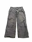 Carhartt Mens Gray Relaxed Fit Double Knee Carpenter Pants Size 36x32 103334 029