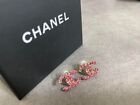 Chanel costume jewelry earrings with box #33
