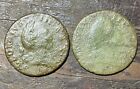 Pair DUG Relic 1773 VIRGINIA Half Pennies FROM WILLIAMSBURG VA Yorktown Campaign