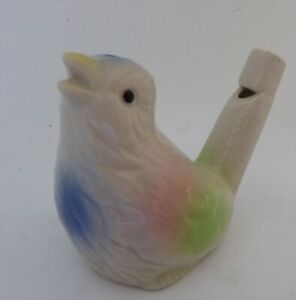 Ceramic 3-D FIGURAL BIRD  Water  WHISTLE Vintage