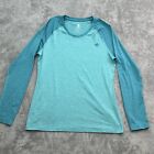 Rabbit Running Shirt Womens XL EZ Tee Long Sleeve Athletic Blue Active Wear Gym