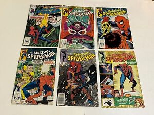 Lot of 6 AMAZING SPIDER-MAN ASM #240 241 245 246 258 259 Marvel Comics 1983-84