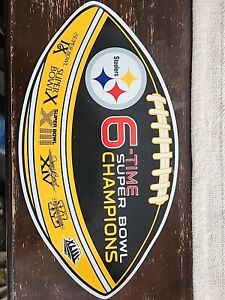 Pittsburgh Steelers Magnet 6-Time Super Bowl Champions