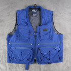 Vintage Polo Ralph Lauren Hi Tech Size Large L Blue Fishing Vest Outdoor Rare