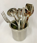 ALL-CLAD Stainless Steel 6 Piece Cook & Serve Kitchen Utensil Tool Crock Set