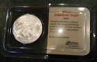 2002 1 Oz $1 Silver American Eagle Coin In Littleton Sealed Pack, Rev Rim Toning