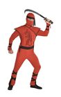 Halloween Adults Red Ninja Men’s Jumpsuit Costume Japanese Warrior Assassin